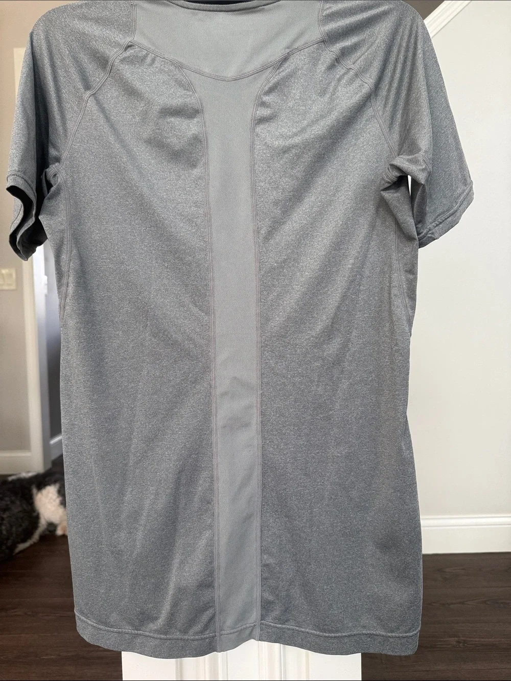 Nike Mens Dri Fit Grey Athletic Compression Short Sleeve Top Large